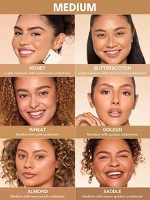 SHEGLAM Skin Sync Satin Base de Maquillaje-Honey Marca Belleza Maquillaje Maquullaje Cosmética para Mujeres Niñas Perfecto para Invierno Primavera Ideal para Y2K Elegante Moda Adecuado para Cumpleaños Regalo Fiesta Listo Mejor Color - Honey - Ver 10