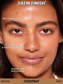 SHEGLAM Skin Sync Satin Foundation-Chestnut - Chestnut - View 2