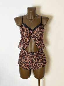 2pcs Women Lace Patchwork Lingerie Set - Multicolor - View 6