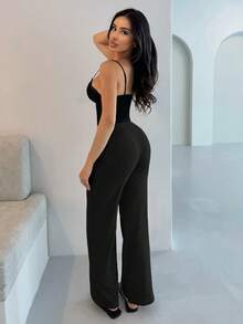 Shopreo 柔软针织质感高腰休闲裤 - 黑色 - 查看 2