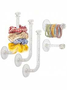 1/5/10pcs Jewelry Storage Rack, Transparent Crystal Necklace Bracket Jewelry Rack, Wall Accessory Storage Rack, Bracelet Hanging Storage Rack,  Transparent Jewelry Hanging Rack, Hair Clip Rack, Headband Storage Hook,  Christmas Gifts, New Year Gifts - Clear - View 1