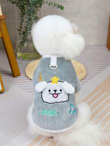 PETSIN Gilet e felpa con cappuccio in velluto morbido e caldo per animali domestici, adatto per cani, gatti e piccoli animali, da indossare sia in casa che all'aperto, con fibbia di trazione, per l'autunno/inverno - Multicolore - Visualizzare 11