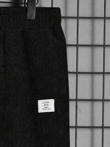 EASEVO Plus Size Men's Fitted Shirt And Pants Set - Black - View 10