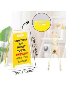 2/1pc Humor Office Decorations "Sometimes You Forget You Are Amazing, This Is A Reminder For You" Acrylic Table Sign - Funny Office Decoration Accessories - Perfect Gift For Friends/Coworkers/Family/Classmates - Style 2 - View 4