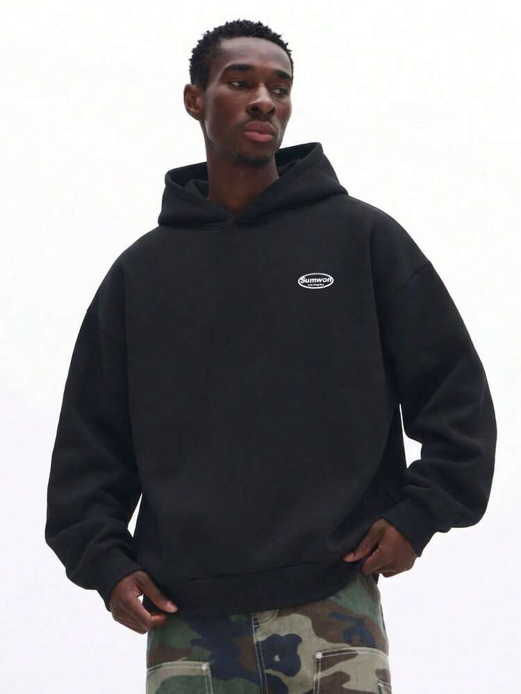 Oversized Pullover Hoodie With Drawstring