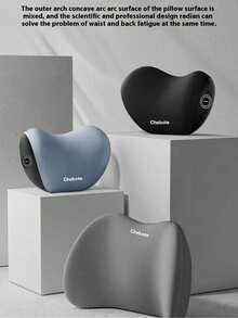 1个装汽车头枕，带颈部和腰部支撑 - 符合人体工程学的驾驶座椅垫，舒适贴合，适用于轿车/SUV/卡车，汽车枕头，汽车配件 - 彩色 - 查看 3