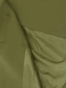 Aveloria Modichic Chaqueta tipo blazer de patchwork de organza de alta calidad y versátil para mujeres, con diseño transpirable y cruzado, ideal para el uso diario - Verde - Ver 7