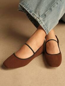 Rosivie Women Casual Versatile Commute Simple Flats - Brown - View 5
