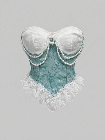 Kawaii Blouse à décoration de broche de perle de satin de style victorien vintage, manches bouffantes pour femmes