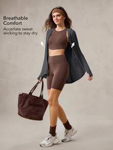 OutZeal 女士防紫外线速干凉感带拇指孔连帽宽松防晒夹克，适合露营和徒步旅行