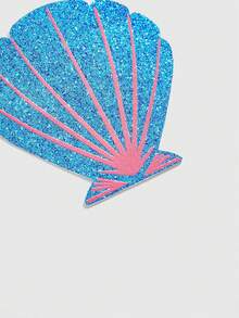 ROMWE Kawaii 1 对女士美人鱼贝壳一次性乳贴，内衣配件 - 藍色 - 查看 4