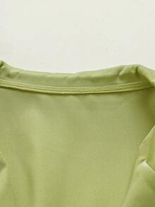 Sweetra Áo blazer ngắn kiểu quấn buộc dây thanh lịch, đầm mini ôm dáng, đầm chữ A in họa tiết hoa hướng dương cổ điển, bộ đầm hai mảnh ôm dáng. - Nhiều màu - Xem 4