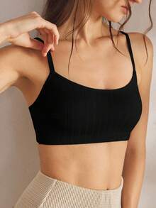 Ocili Women's Comfortable Cotton Rib Knit Bra