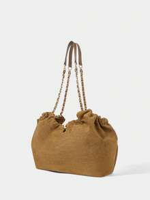 SHECARRY Bolso de hombro versátil y de moda para uso diario - Marrón - Ver 3