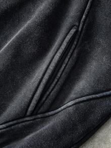PAVTROS Áo Hoodie nam phong cách đường phố, thiết kế chắp vá phá cách, thích hợp cho các lễ hội âm nhạc ngoài trời, dạo phố, quà tặng cho bạn trai/chồng, kỷ niệm, màu đen. - màu đen - Xem 4
