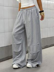 StreetHx Women's Casual Checkered Pants - Multicolor - View 3