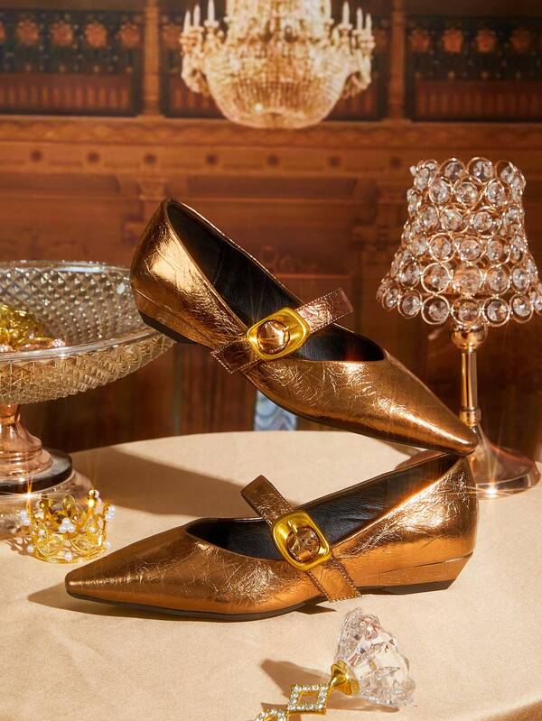 CUCCOO TILAWA Women's Pointed Toe Casual Versatile Flat Shoes Valentine's Day