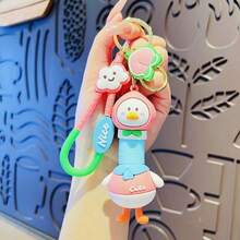 SHEIN Basic living 随机颜色创意可伸缩鸭子钥匙扣，趣味卡通，缓解压力，可挂包包，可装饰汽车，可作链条，小礼物。 - 彩色 - 查看 5