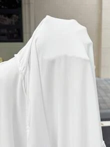 SHEIN EZwear 大码白色无袖连衣裙，休闲度假装 - 白色 - 查看 6