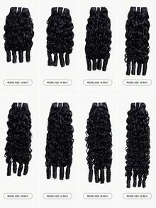 Burmese Curly Bundles Human Hair Spiral End Quick Water Wave Human Hair Bundles Extensions 1pc For Women 12-26 Inch Natural Black - 1B - View 3