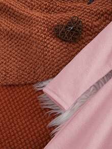 Cute Colorblock Long Sleeve Dress, Collegiate Style For Young Girls - Pink - View 6