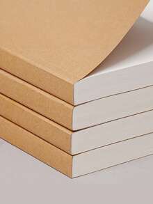 1本40/200/400页A5空白牛皮纸笔记本，加厚素描本、日记本、记事本，附赠随机贴纸，适合办公学习写作，可作为节日、生日礼物或返季计划本使用。 - 黃色 - 查看 6