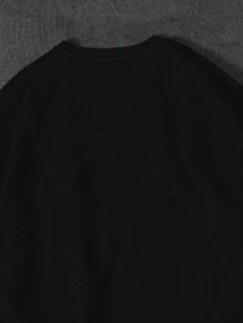 Manfinity Campus Court PAVTROS 男士T恤，男士运动街头服饰，撞色星形印花，短袖，春夏款，美学风格，狂欢节，复古，度假，我爱我的男朋友，情人节，男士队服T恤 - 彩色 - 查看 5