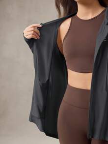 OutZeal 女士防紫外线速干凉感带拇指孔连帽宽松防晒夹克，适合露营和徒步旅行