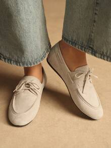 Rosivie Women's Casual Versatile Commuting Flat Shoes Valentine's Day - Beige - View 6