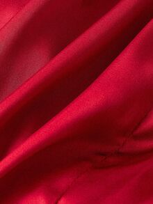 SHEIN MOD Elegant Red Draped Neck Sleeveless Satin Mini Dress, Valentine's Day Dress,Wedding,Elegant Dresses,Red Dress,Wedding Guest Dress For Women, Spring/Summer Outfits,Party, Red Outfits For Women, Red Satin Dress,,Wedding,Birthday Dress,Elegant Dresses - Red - View 5