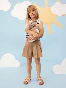 Mini mi #ComfortLite Kids' Ultra-Light Extra-Soft Footbed Double-Buckle Premium Faux Leather Beige Slingback Sandals– Comfy, Supportive & Stylish - Beige - View 4