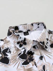 Manfinity Homme Men's Tropical Print Long Sleeve Casual Vacation Shirt - Multicolor - View 6