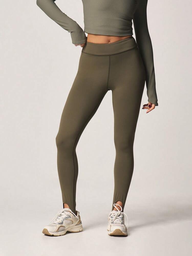 MISSGUIDED Leggings de compresión sin costuras con cintura alta, costillas y detalles de costura lateral, pantalones de entrenamiento de longitud completa para actividades deportivas de alto rendimiento