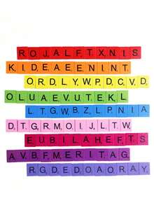 100/200pcs, Colorful Wood English Letter Homemade Craft DIY Handmade Party Decoration Gift Birthday - Candy color - View 7