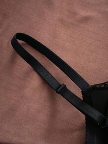 1pc Sexy Lace Simple Lift & Enhance Small Bust Wireless Bra - Multicolor - View 7