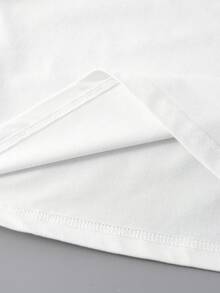 EMERY ROSE Áo thun ngắn tay in hình mặt cười dành cho nữ cỡ lớn, kiểu dáng thường ngày, hoàn hảo cho mùa hè. - trắng - Xem 5