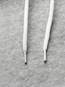 Manfinity Homme A113 男士休闲米白色卫衣和运动裤套装 灰色运动服 男士两件套运动套装 男士连帽衫套装 男士慢跑套装 男士运动套装 - 淺灰色 - 查看 8