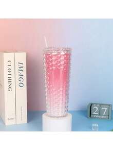 1个24盎司大容量钻石纹双层保温水瓶 - 适合家庭、办公室和户外使用；轻便易携 - 彩色 - 查看 17