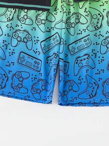 Boys Rash Guard Set For Boys 2 Pieces Swimsuits Colorful Game Console Long Sleeves Bathing Suits With Trunks Quick Dry Swim Shirts Summer Vacation Thermal Christmas Holiday Festival New Years Valentines Swim Teen Rash Guard Teen Boys Swim Shirt Boys Long Sleeve Swim Boys Rash Guard Top - Black - View 6