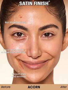 SHEGLAM Skin Sync Satin Kem NềN-Acorn ThươNg HiệU LàM đẹP Trang đIểM Mỹ PhẩM Cho Phụ Nữ Và Cô GáI HoàN HảO Cho MùA Hè MùA XuâN Lý TưởNg Cho Y2K ThờI Trang Sang TrọNg Phù HợP Cho Sinh NhậT NgàY CủA Mẹ Quà TặNg TiệC SẵN SàNg MàU SắC TốT NhấT - Acorn - Xem 2