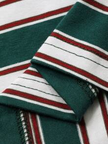 DAZY Áo thun nam cổ tròn vải sọc xanh trắng, mùa thu - Nhiều màu - Xem 10