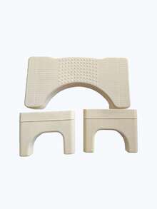 1个便携式折叠浴室踏凳,成人马桶凳,改善坐姿,防滑坚固塑料脚凳,适用于如厕训练和日常增高 - 彩色 - 查看 16