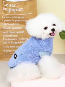 PETSIN Autumn/Winter Plush Velvet Pet Vest & Hoodie – Soft Warm Sweater With Traction Buckle For Dogs, Cats & Small Animals, Indoor/Outdoor Wear - Multicolor - View 3