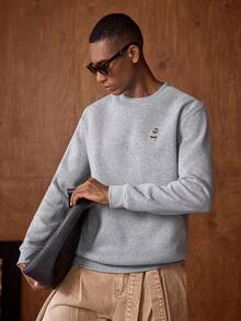 AKNOTIC 男士熊图案套头卫衣 - 彩色 - 查看 2