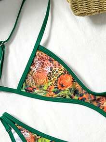 Swim Vcay Bộ đồ bơi nữ họa tiết da báo và hoa, bikini đi biển cho kỳ nghỉ hè 2026, trang phục mùa hè cho nữ, váy đi biển, trang phục đi biển cho nữ, trang phục nghỉ hè thanh lịch, trang phục đi nghỉ mát cho nữ, bikini hoa, bikini nhiệt đới, bikini phong cách boho, bộ bikini Brazil, bikini họa tiết động vật, bikini Mexico. - Nhiều màu - Xem 4