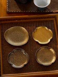 1个铜镀层茶杯垫 - 日式禅意风格，耐热防滑，茶道及家居装饰的优雅礼品 - 彩色 - 查看 4