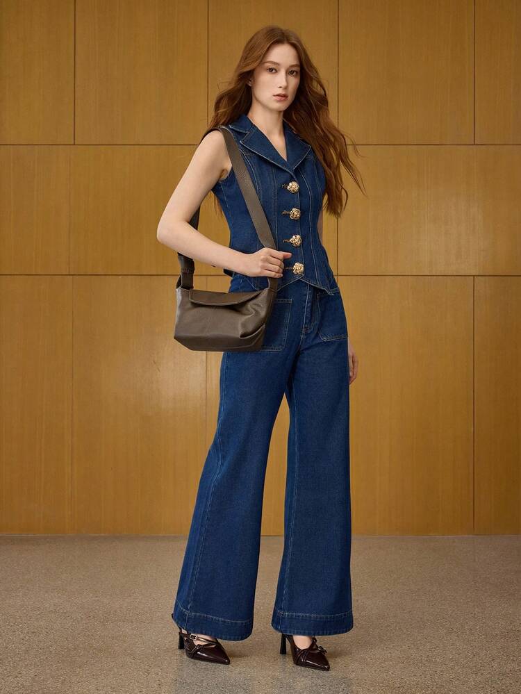 WOMEN SHOULDER BAG COFFEE LYCHEE-LEATHER FOR COMMUTE