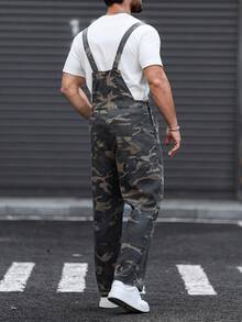 Manfinity LEGND Unisex American Camouflage Denim Bib Overalls - Multicolor - View 2