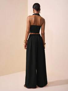 Veslaya 2025春夏新款音乐节、复活节、圣帕特里克节、西部风情、游牧风、生日派对、毕业典礼、大学风、学生装、日常穿着、休闲装、度假、邮轮旅行、海滩、日光浴 - 黑色 - 查看 2