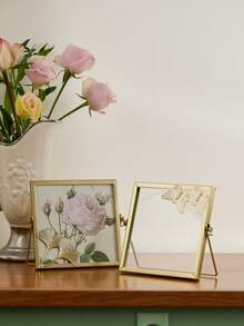 Cirelle Modern Metal Photo Frame - Delicate Decoration For Desk, Light Luxury Living Room Art & Anniversary Gift, Photo Display - Gold - View 9